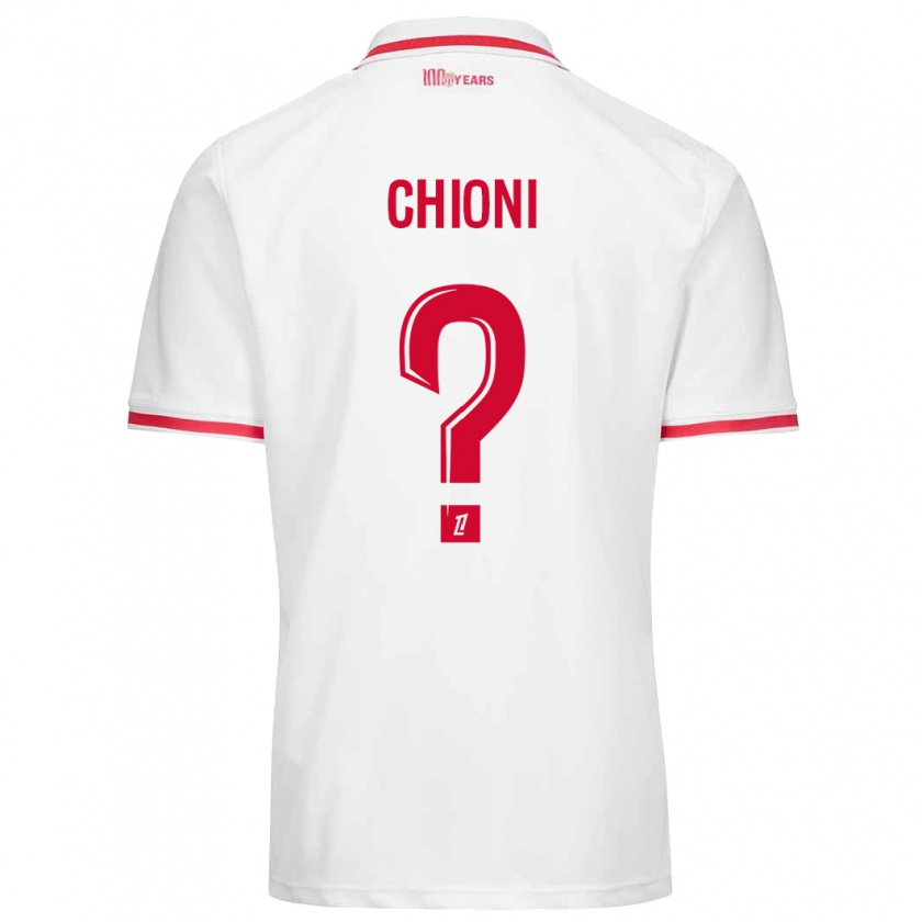 Kandiny Hombre Camiseta Tristan Chioni #0 Blanco Rojo 1ª Equipación 2024/25 La Camisa