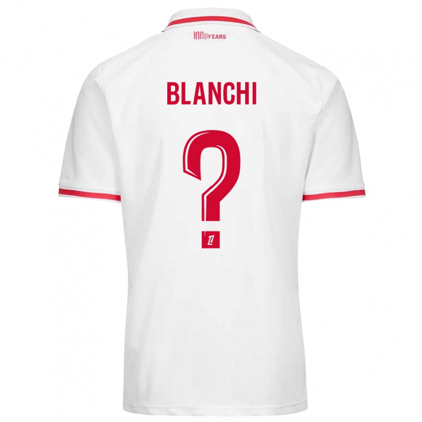 Kandiny Heren Florian Blanchi #0 Wit Rood Thuisshirt Thuistenue 2024/25 T-Shirt