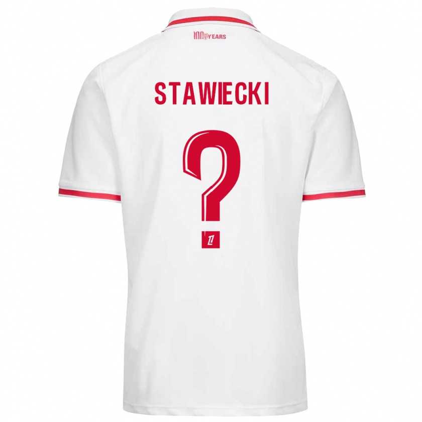 Kandiny Hombre Camiseta Jules Stawiecki #0 Blanco Rojo 1ª Equipación 2024/25 La Camisa