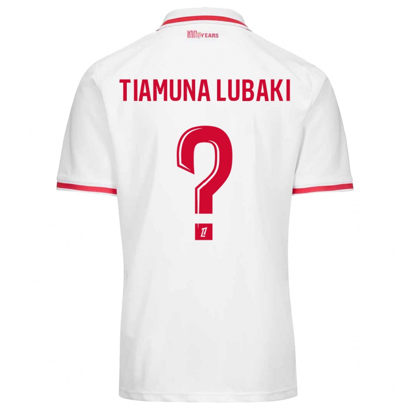 Kandiny Herren Loïc Tiamuna Lubaki #0 Weiß Rot Heimtrikot Trikot 2024/25 T-Shirt Österreich