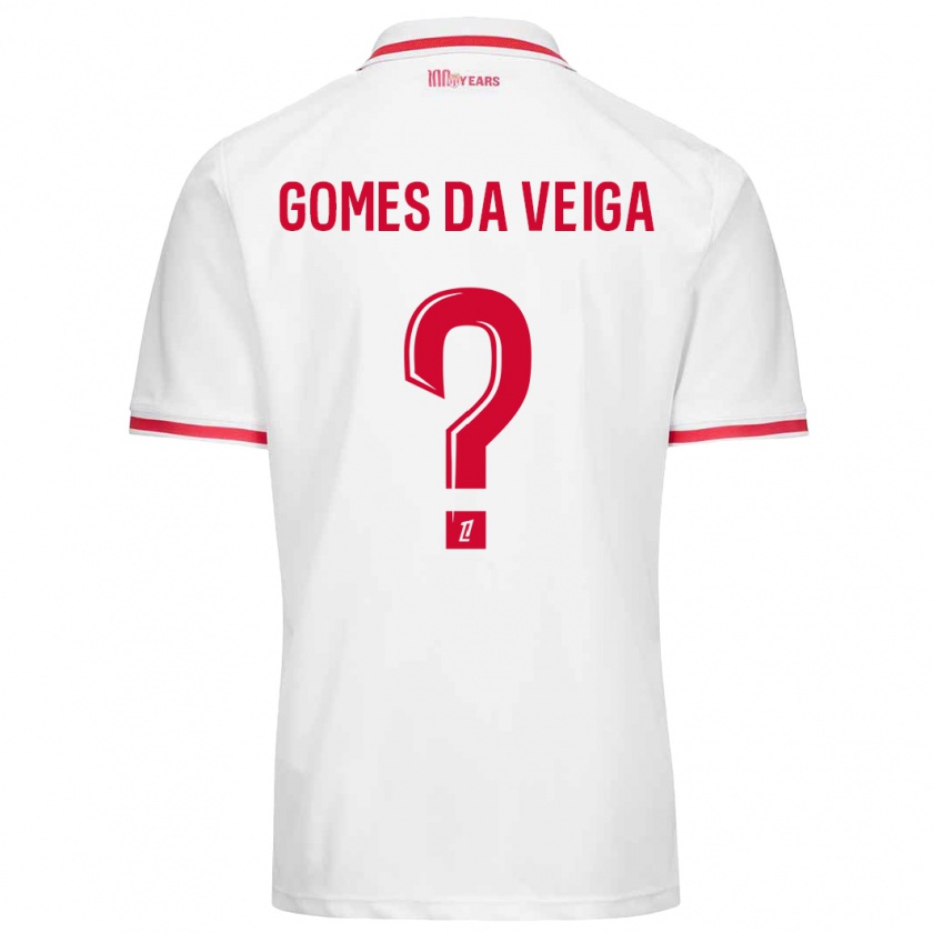 Kandiny Herren Melvin Gomes Da Veiga #0 Weiß Rot Heimtrikot Trikot 2024/25 T-Shirt Österreich