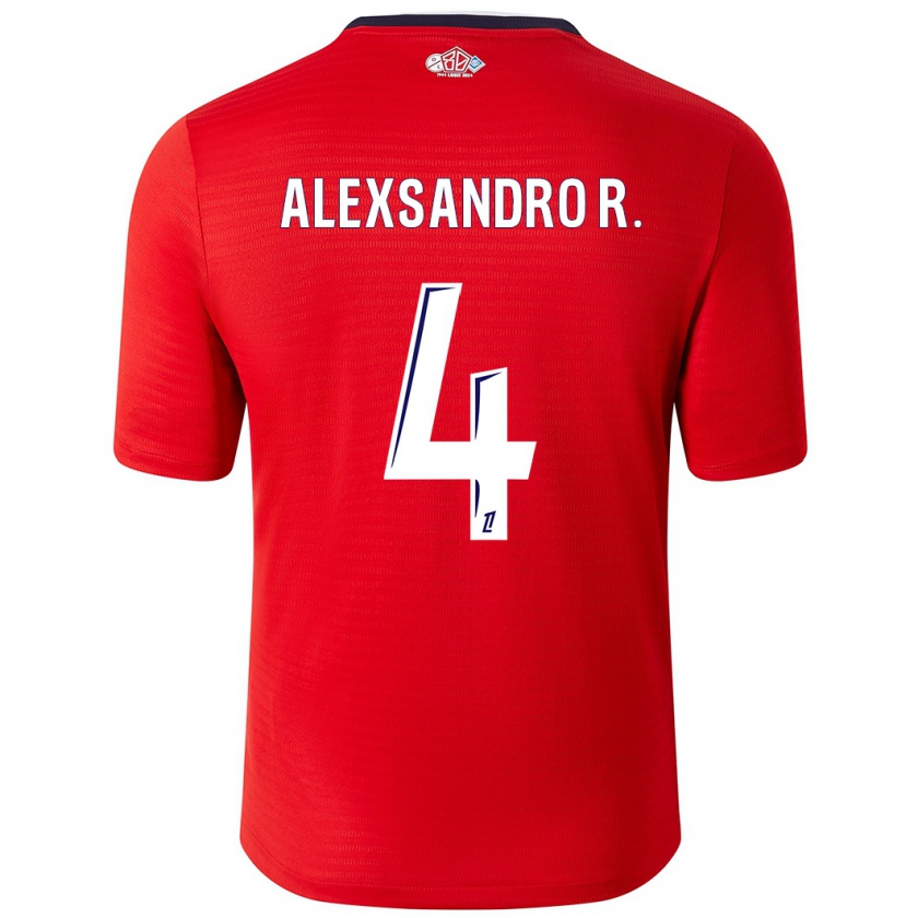 Kandiny Heren Alexsandro #4 Rood Wit Thuisshirt Thuistenue 2024/25 T-Shirt