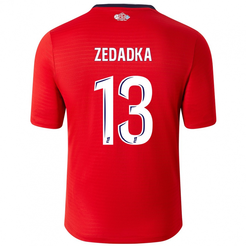 Kandiny Hombre Camiseta Akim Zedadka #13 Rojo Blanco 1ª Equipación 2024/25 La Camisa