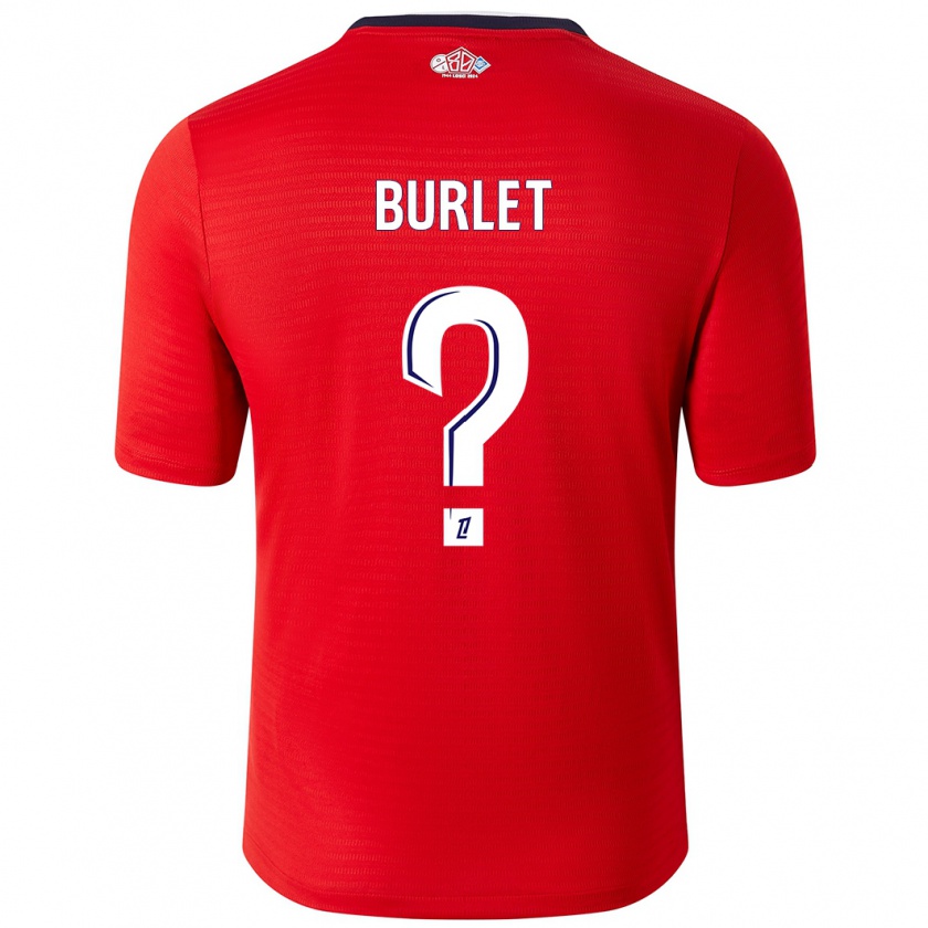 Kandiny Hombre Camiseta Vincent Burlet #0 Rojo Blanco 1ª Equipación 2024/25 La Camisa