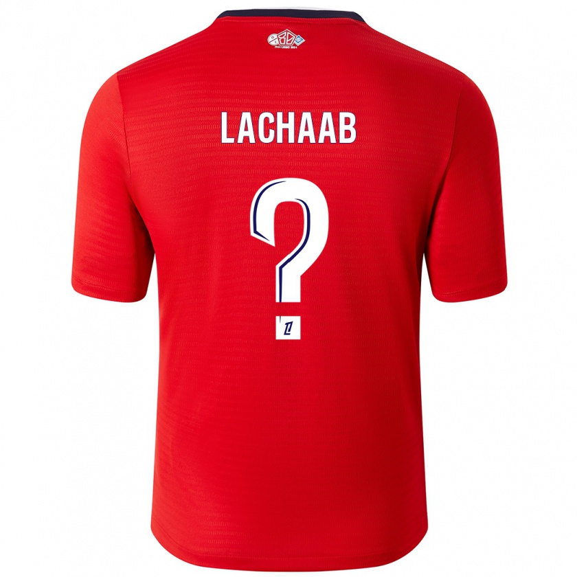 Kandiny Heren Younes Lachaab #0 Rood Wit Thuisshirt Thuistenue 2024/25 T-Shirt