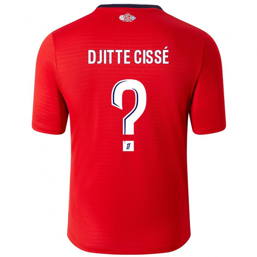 Kandiny Heren Babacar Djitte Cissé #0 Rood Wit Thuisshirt Thuistenue 2024/25 T-Shirt