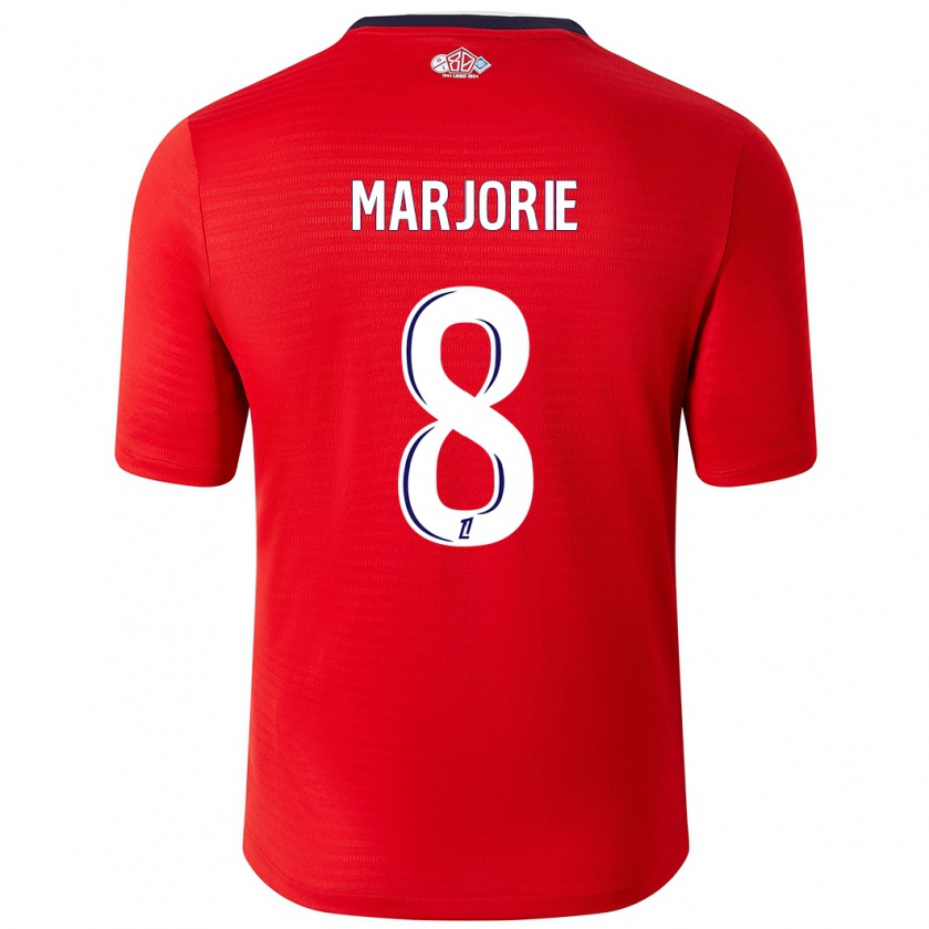 Kandiny Uomo Maglia Marjorie #8 Rosso Bianco Kit Gara Home 2024/25 Maglietta