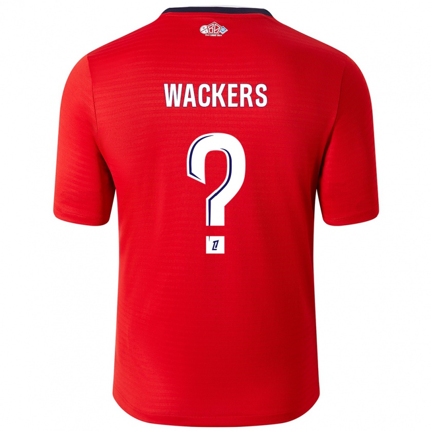 Kandiny Heren Maxime Wackers #0 Rood Wit Thuisshirt Thuistenue 2024/25 T-Shirt