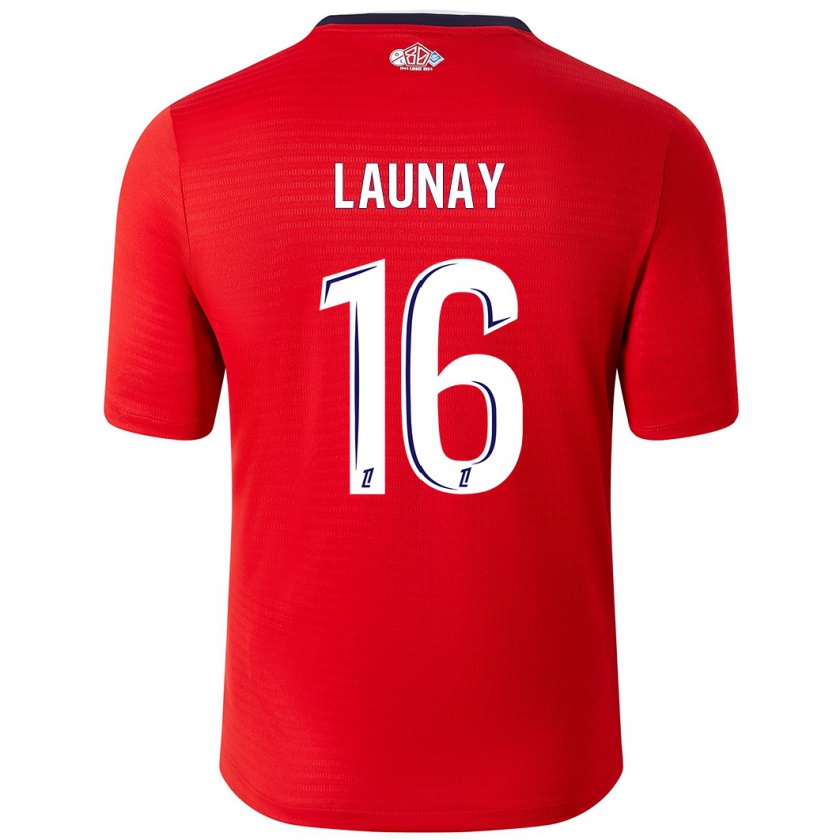 Kandiny Hombre Camiseta Elisa Launay #16 Rojo Blanco 1ª Equipación 2024/25 La Camisa