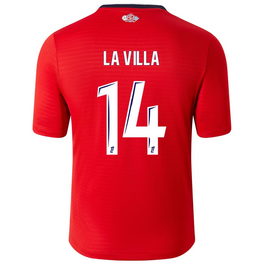 Kandiny Uomo Maglia Caroline La Villa #14 Rosso Bianco Kit Gara Home 2024/25 Maglietta