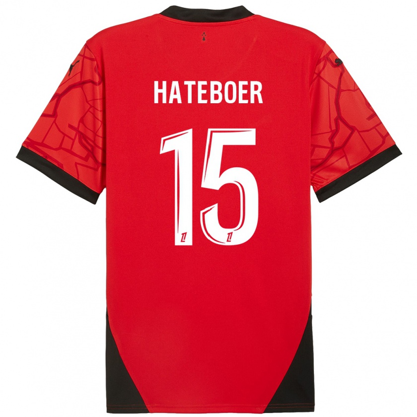 Kandiny Heren Hans Hateboer #15 Rood Zwart Thuisshirt Thuistenue 2024/25 T-Shirt