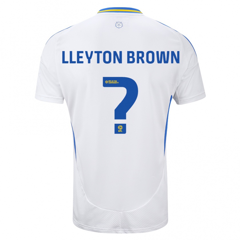 Kandiny Uomo Maglia Lleyton Brown #0 Bianco Blu Kit Gara Home 2024/25 Maglietta