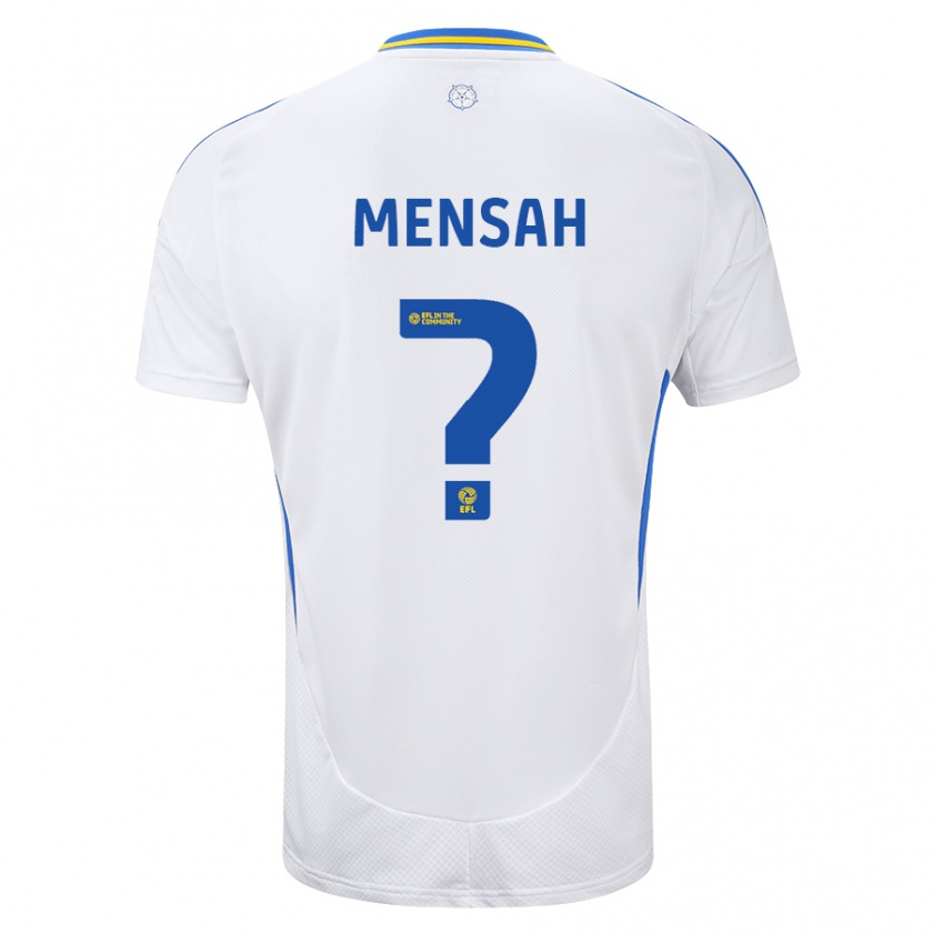 Kandiny Uomo Maglia Kenneth Mensah #0 Bianco Blu Kit Gara Home 2024/25 Maglietta