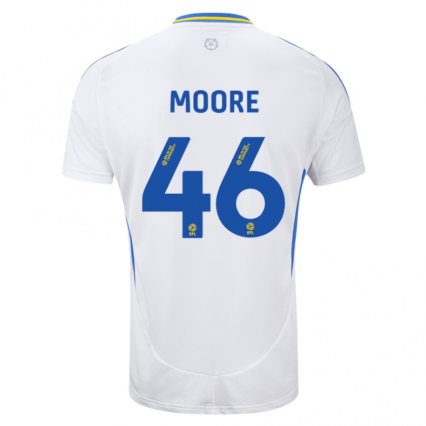 Kandiny Heren Kris Moore #46 Wit Blauw Thuisshirt Thuistenue 2024/25 T-Shirt België