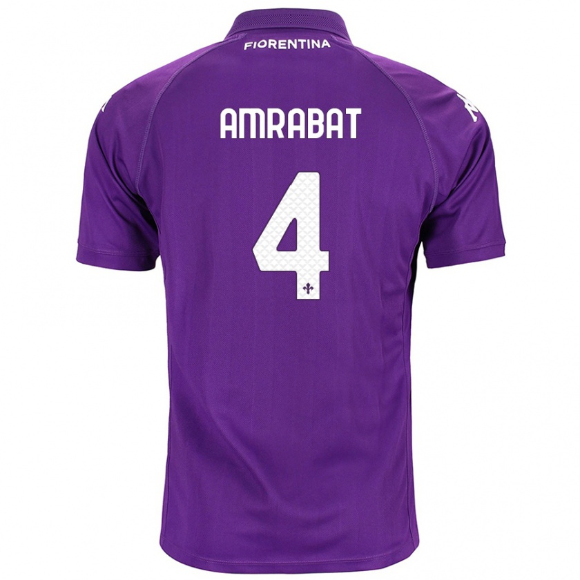 Kandiny Hombre Camiseta Sofyan Amrabat #4 Morado 1ª Equipación 2024/25 La Camisa México