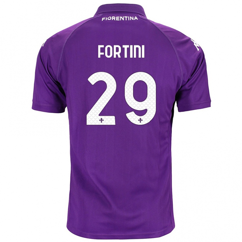 Kandiny Uomo Maglia Niccolò Fortini #29 Viola Kit Gara Home 2024/25 Maglietta