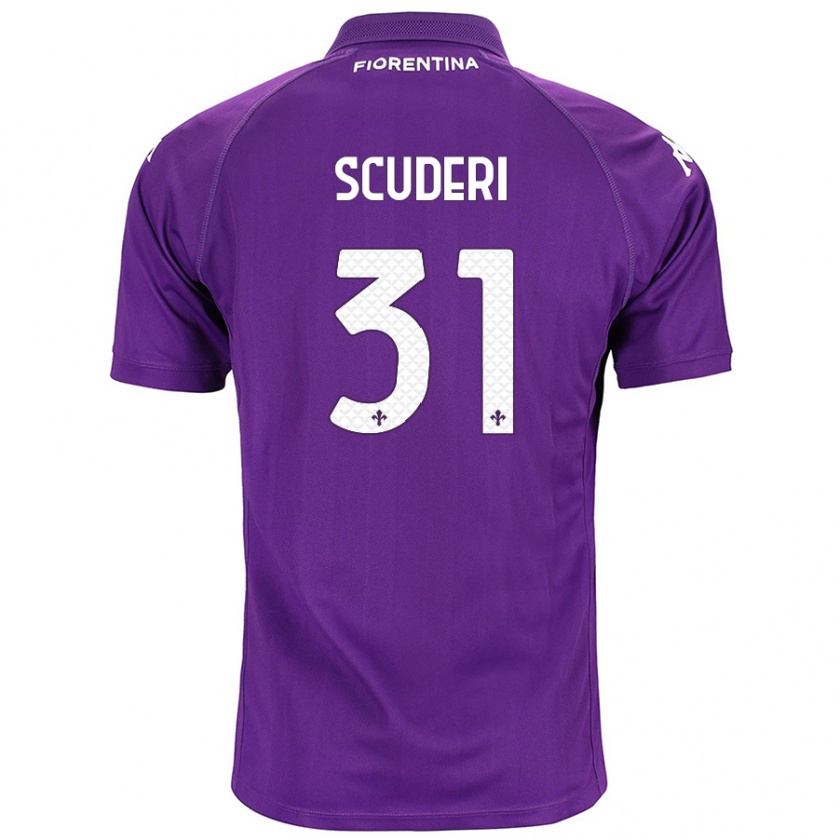 Kandiny Herren Giulio Scuderi #31 Violett Heimtrikot Trikot 2024/25 T-Shirt Österreich