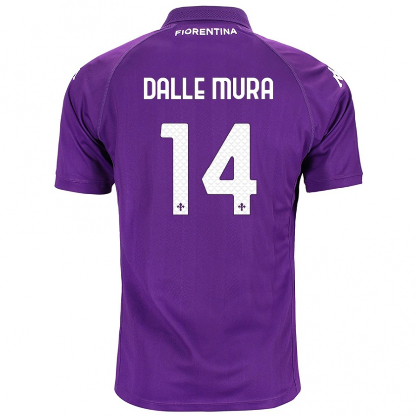 Kandiny Heren Christian Dalle Mura #14 Paars Thuisshirt Thuistenue 2024/25 T-Shirt