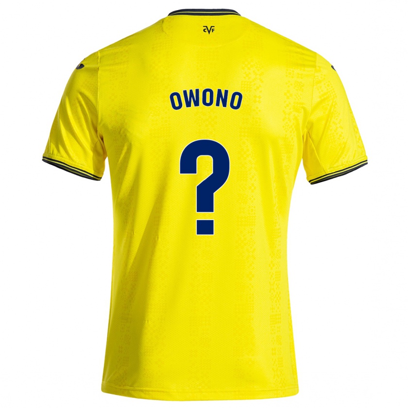 KandinyメンズRoberto Owono#0黄 黒ホームシャツ2024/25ジャージーユニフォーム