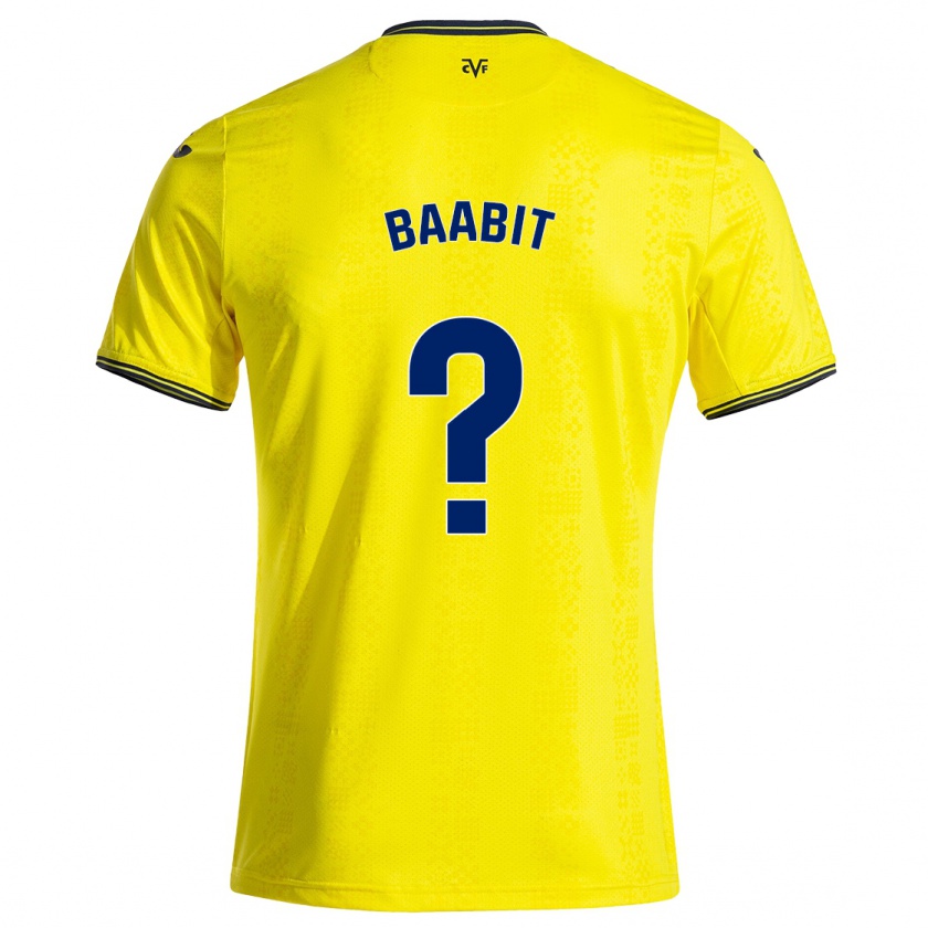 Kandiny Hombre Camiseta Adam Baabit #0 Amarillo Negro 1ª Equipación 2024/25 La Camisa