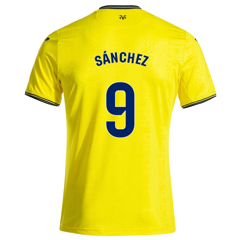 Kandiny Hombre Camiseta Edu Sánchez #9 Amarillo Negro 1ª Equipación 2024/25 La Camisa