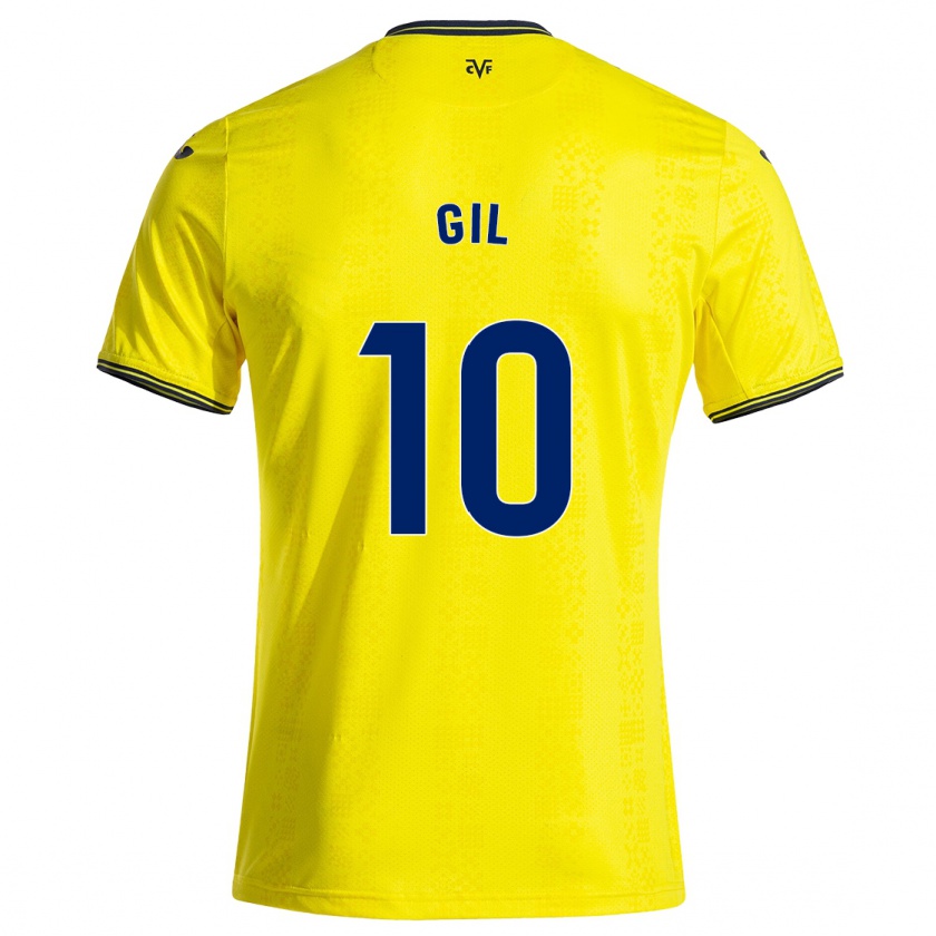 Kandiny Hombre Camiseta Markel Gil #10 Amarillo Negro 1ª Equipación 2024/25 La Camisa