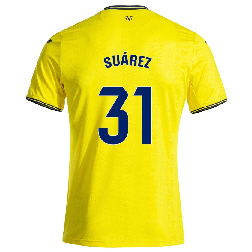 Kandiny Heren Adri Suárez #31 Geel Zwart Thuisshirt Thuistenue 2024/25 T-Shirt