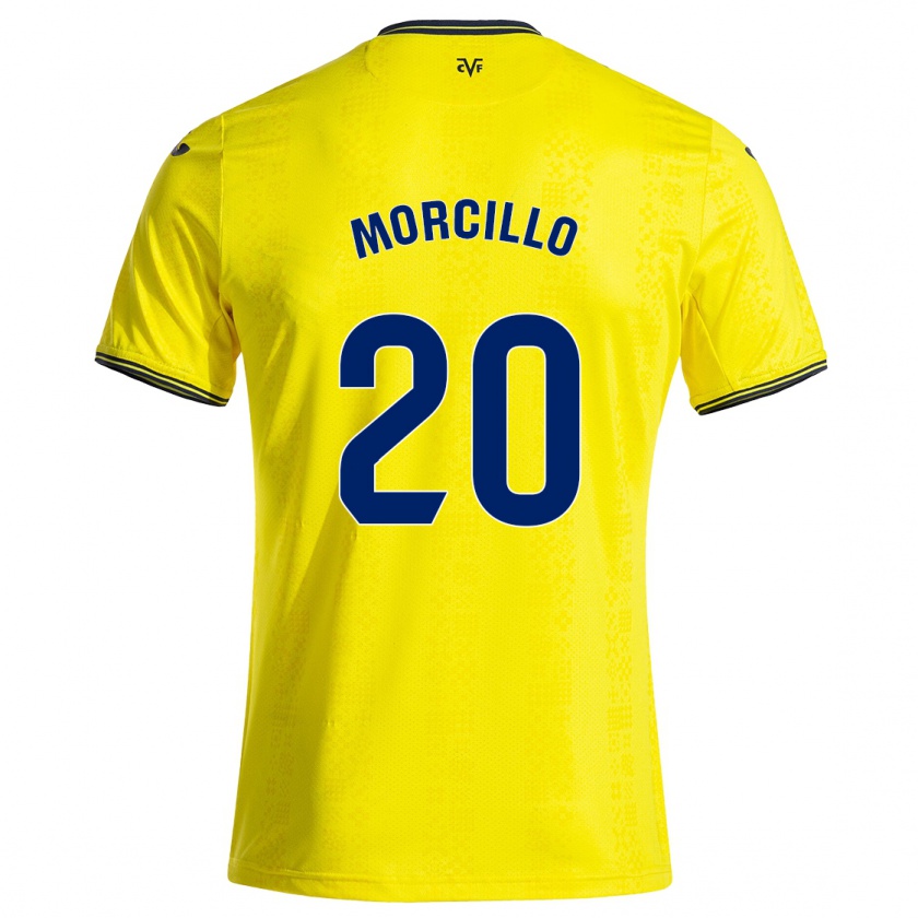 KandinyメンズRaquel Morcillo#20黄 黒ホームシャツ2024/25ジャージーユニフォーム