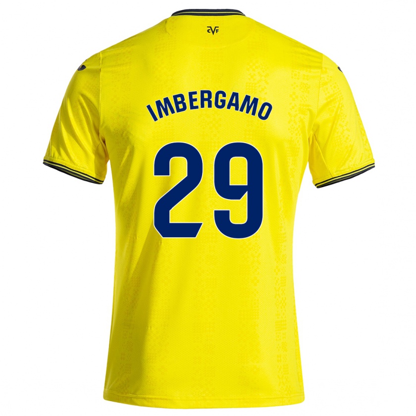 Kandiny Hombre Camiseta Mar Imbergamo #29 Amarillo Negro 1ª Equipación 2024/25 La Camisa