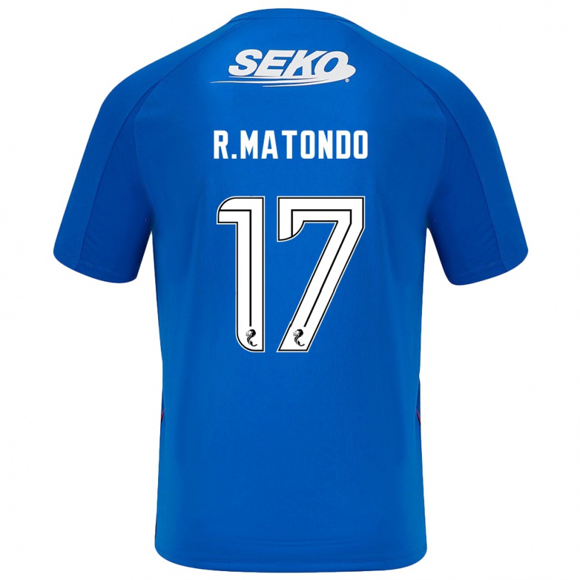 Kandiny Heren Rabbi Matondo #17 Donkerblauw Thuisshirt Thuistenue 2024/25 T-Shirt België