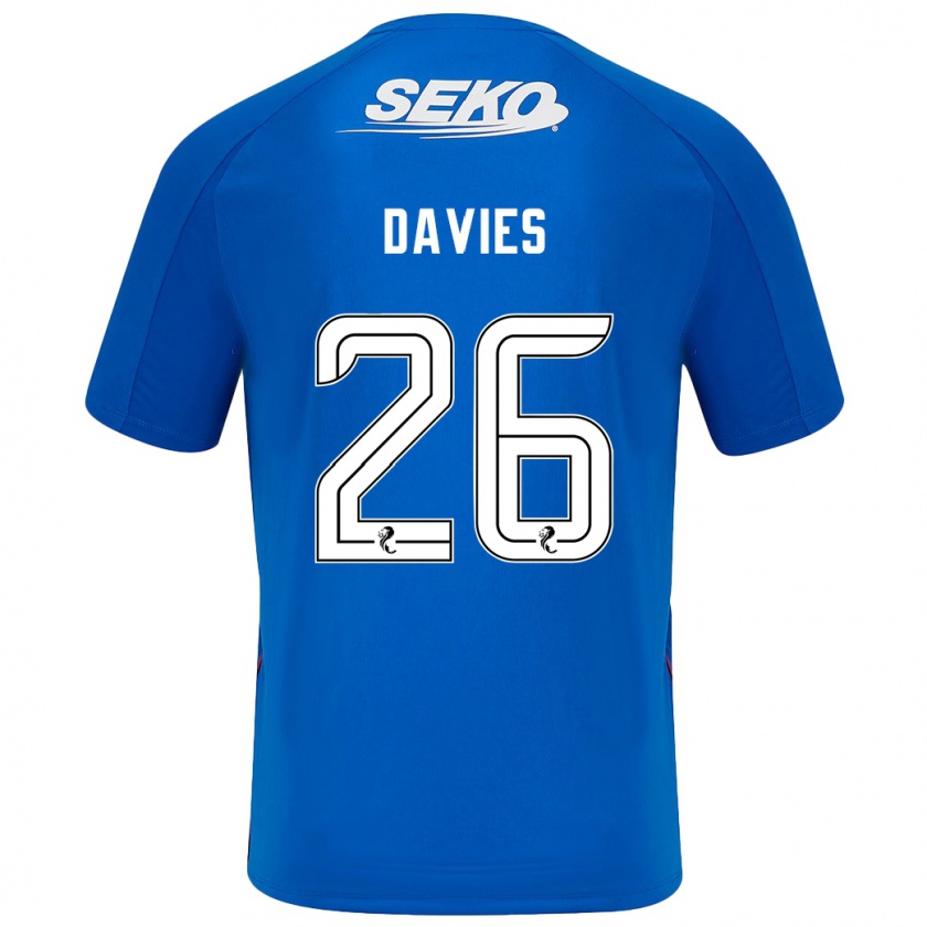 Kandiny Hombre Camiseta Ben Davies #26 Azul Oscuro 1ª Equipación 2024/25 La Camisa México