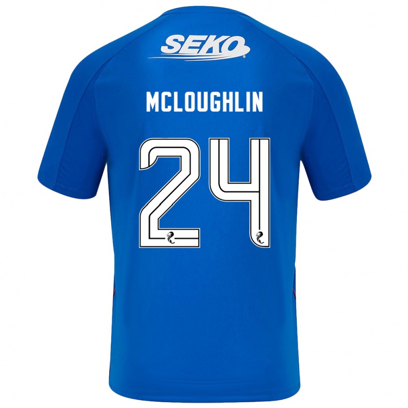 Kandiny Hombre Camiseta Olivia Mcloughlin #24 Azul Oscuro 1ª Equipación 2024/25 La Camisa México