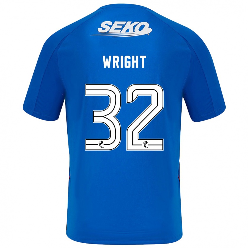 Kandiny Heren Kieran Wright #32 Donkerblauw Thuisshirt Thuistenue 2024/25 T-Shirt