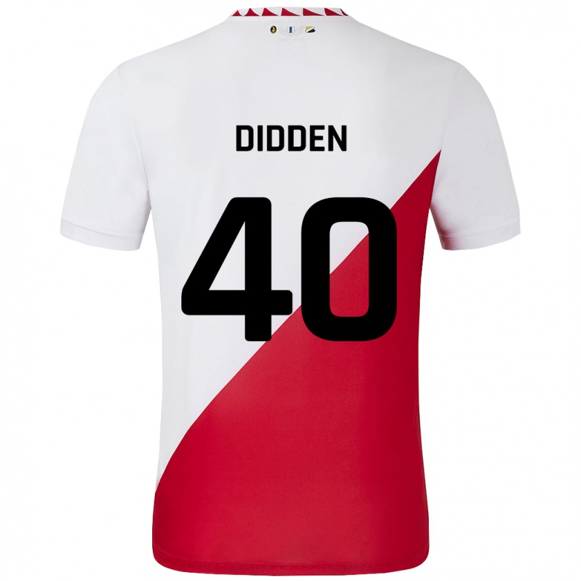 Kandiny Uomo Maglia Matisse Didden #40 Bianco Rosso Kit Gara Home 2024/25 Maglietta