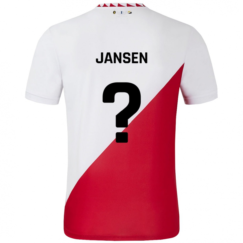 Kandiny Herren Scott Jansen #0 Weiß Rot Heimtrikot Trikot 2024/25 T-Shirt Österreich