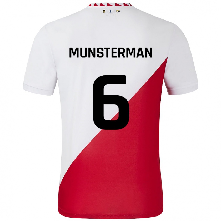 Kandiny Heren Marthe Munsterman #6 Wit Rood Thuisshirt Thuistenue 2024/25 T-Shirt België