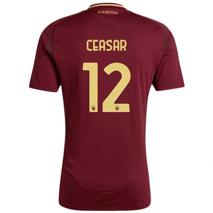 Kandiny Herren Camelia Ceasar #12 Rot Braun Gold Heimtrikot Trikot 2024/25 T-Shirt Österreich