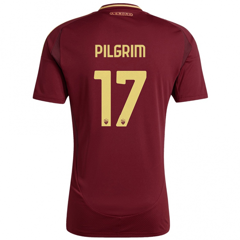 Kandiny Hombre Camiseta Alayah Pilgrim #17 Rojo Marrón Dorado 1ª Equipación 2024/25 La Camisa