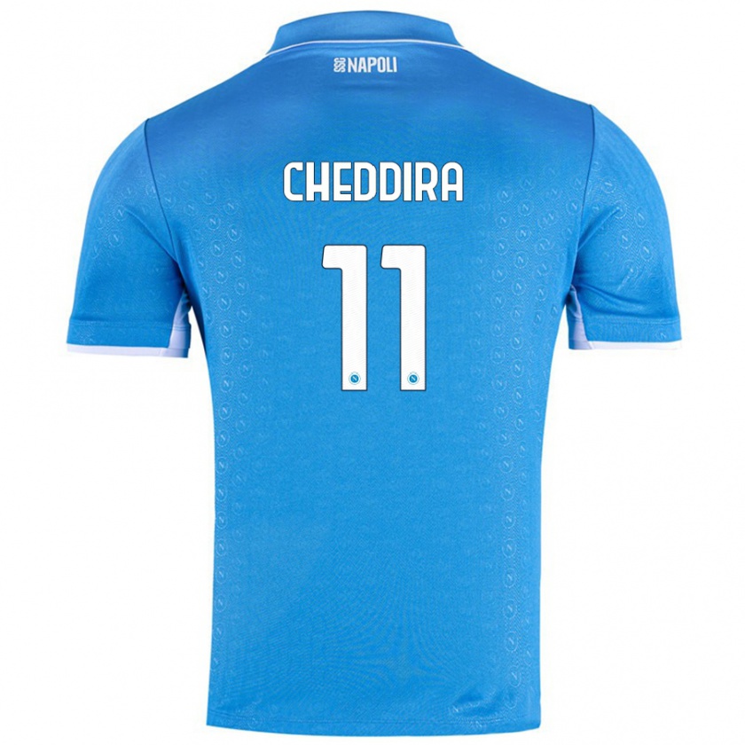 Kandiny Heren Walid Cheddira #11 Hemelsblauw Thuisshirt Thuistenue 2024/25 T-Shirt