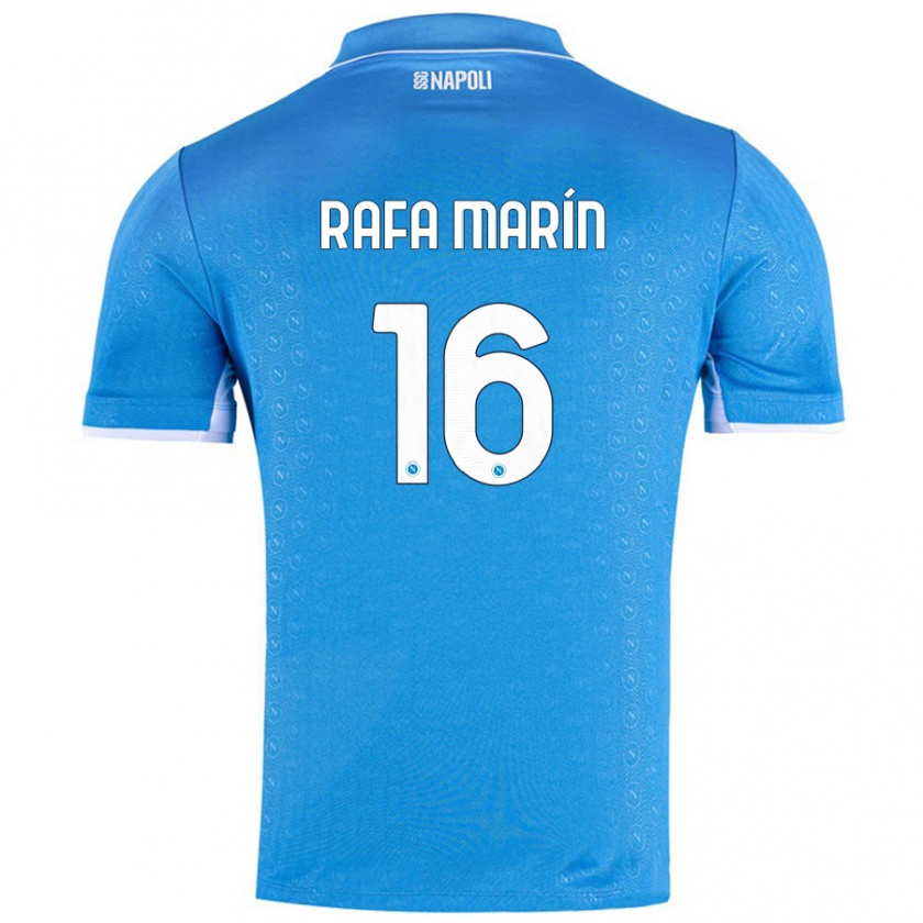 Kandiny Hombre Camiseta Rafa Marín #16 Azul Cielo 1ª Equipación 2024/25 La Camisa