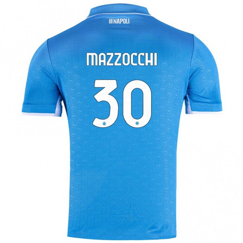 Kandiny Hombre Camiseta Pasquale Mazzocchi #30 Azul Cielo 1ª Equipación 2024/25 La Camisa