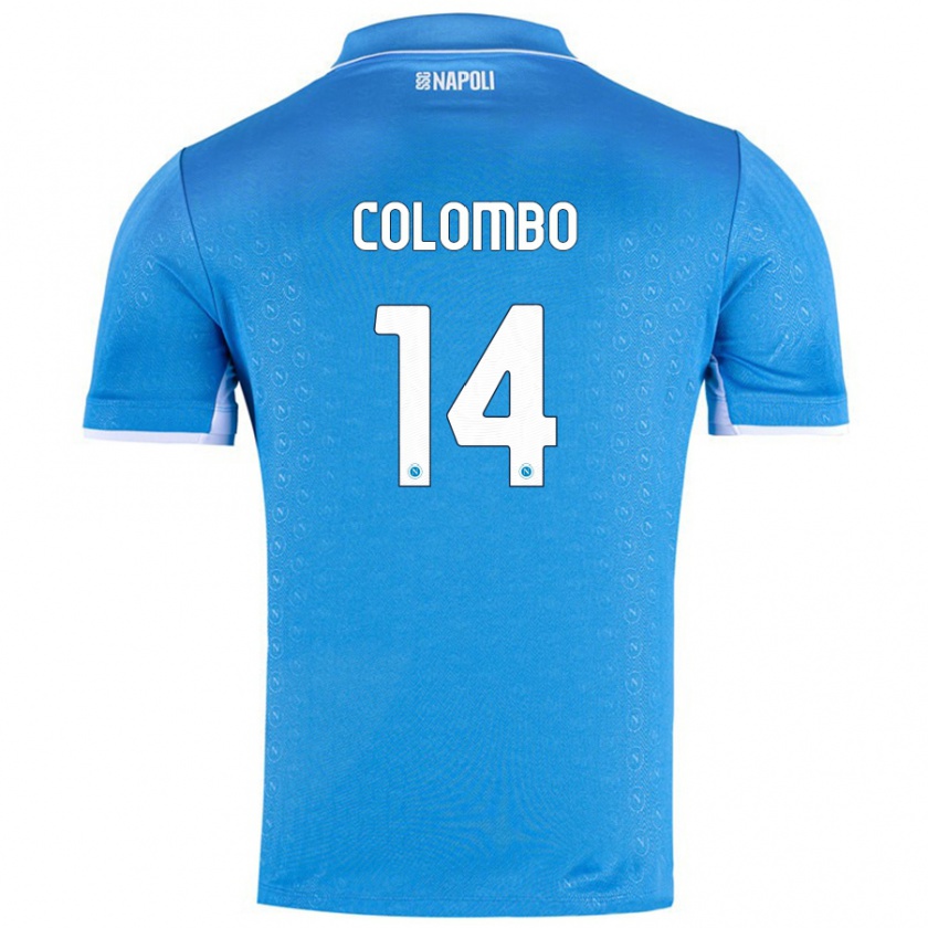 Kandiny Uomo Maglia Sofia Colombo #14 Azzurro Cielo Kit Gara Home 2024/25 Maglietta