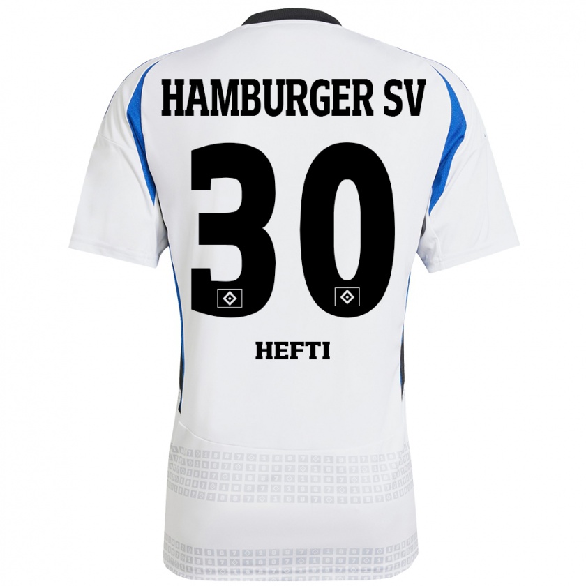 Kandiny Heren Silvan Hefti #30 Wit Blauw Thuisshirt Thuistenue 2024/25 T-Shirt