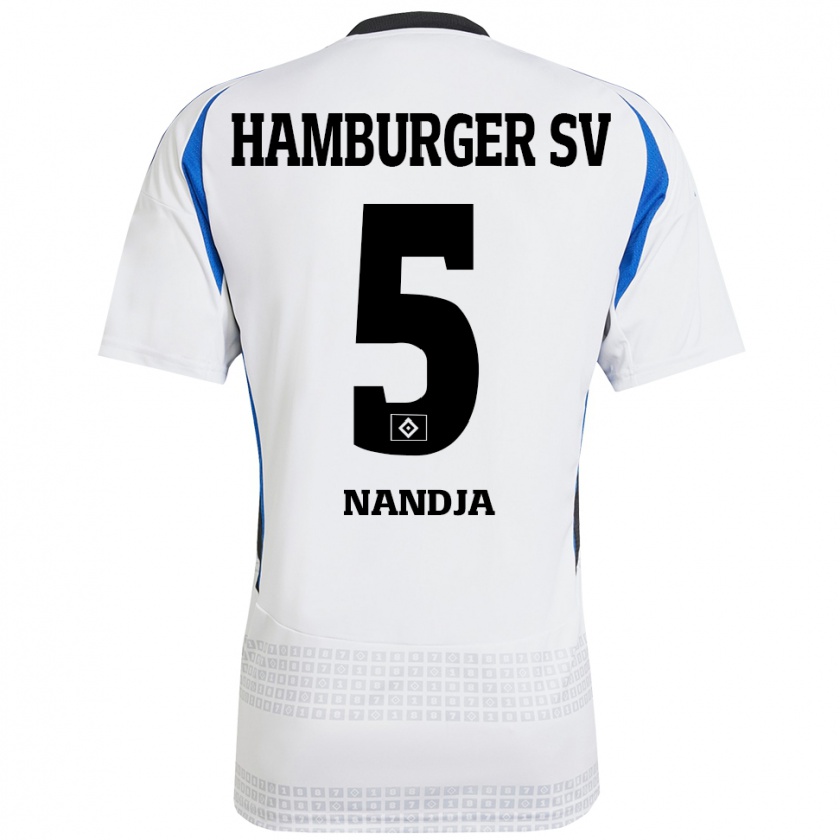 Kandiny Herren Shafiq Nandja #5 Weiß Blau Heimtrikot Trikot 2024/25 T-Shirt Österreich