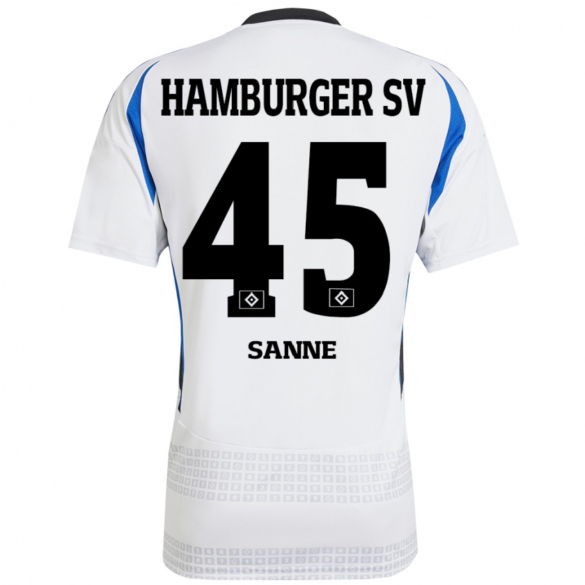 Kandiny Herren Tom Sanne #45 Weiß Blau Heimtrikot Trikot 2024/25 T-Shirt Österreich