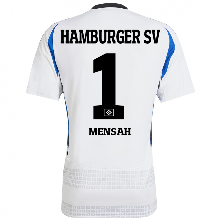 Kandiny Uomo Maglia Steven Mensah #1 Bianco Blu Kit Gara Home 2024/25 Maglietta