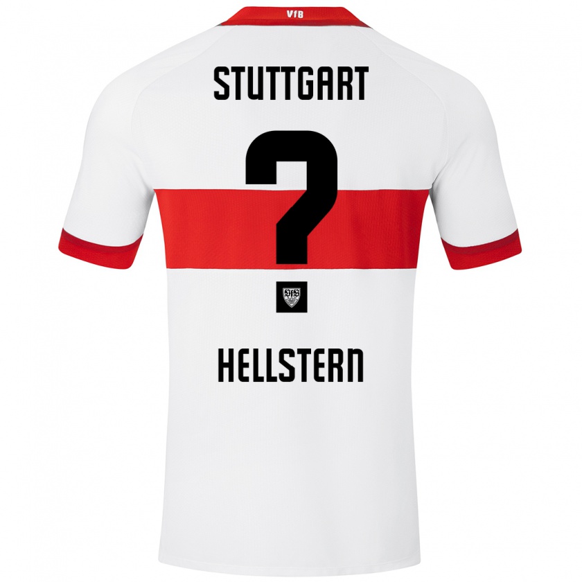 Kandiny Uomo Maglia Florian Hellstern #0 Bianco Rosso Kit Gara Home 2024/25 Maglietta