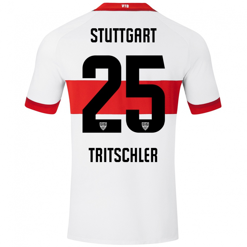 Kandiny Heren David Tritschler #25 Wit Rood Thuisshirt Thuistenue 2024/25 T-Shirt