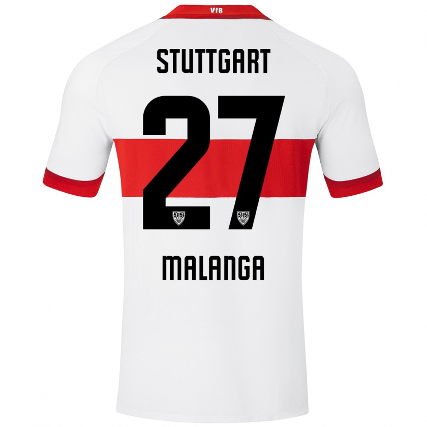 Kandiny Uomo Maglia Jarzinho Malanga #27 Bianco Rosso Kit Gara Home 2024/25 Maglietta