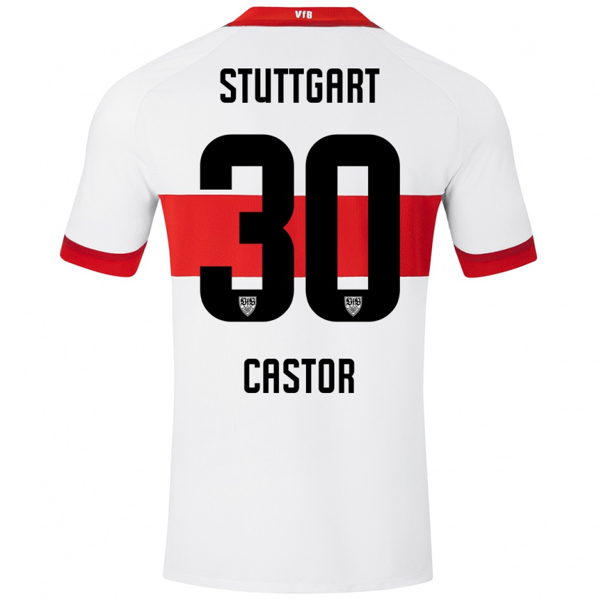 Kandiny Uomo Maglia Joy Castor #30 Bianco Rosso Kit Gara Home 2024/25 Maglietta